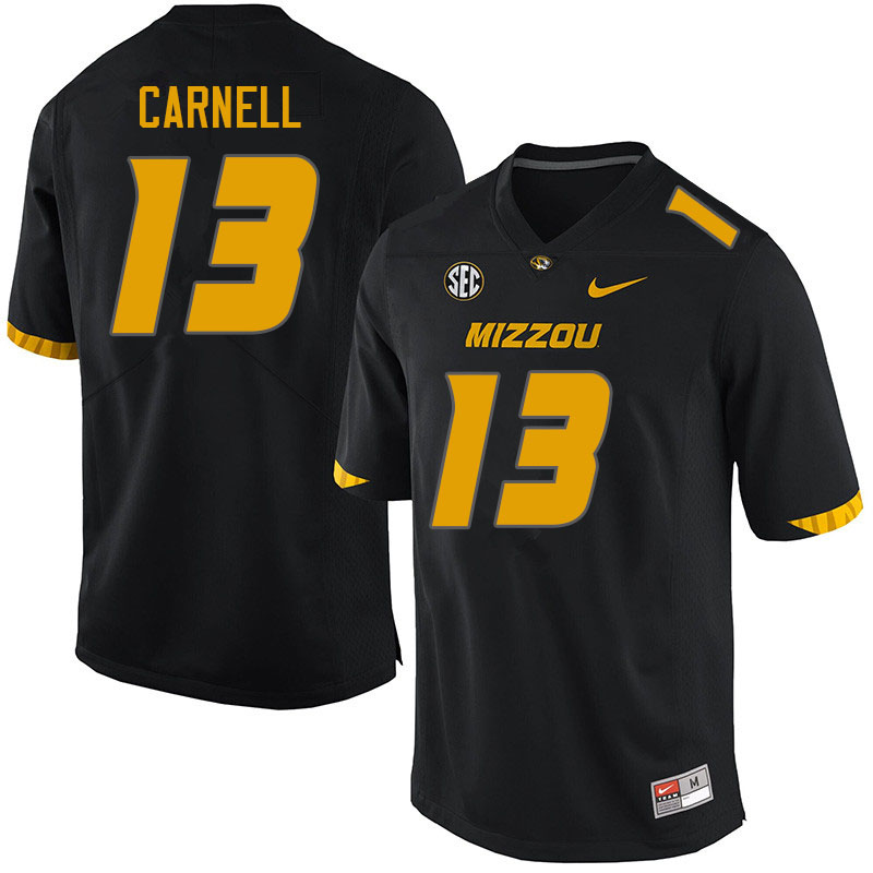 Men #13 Daylan Carnell Missouri Tigers College Football Jerseys Sale-Black